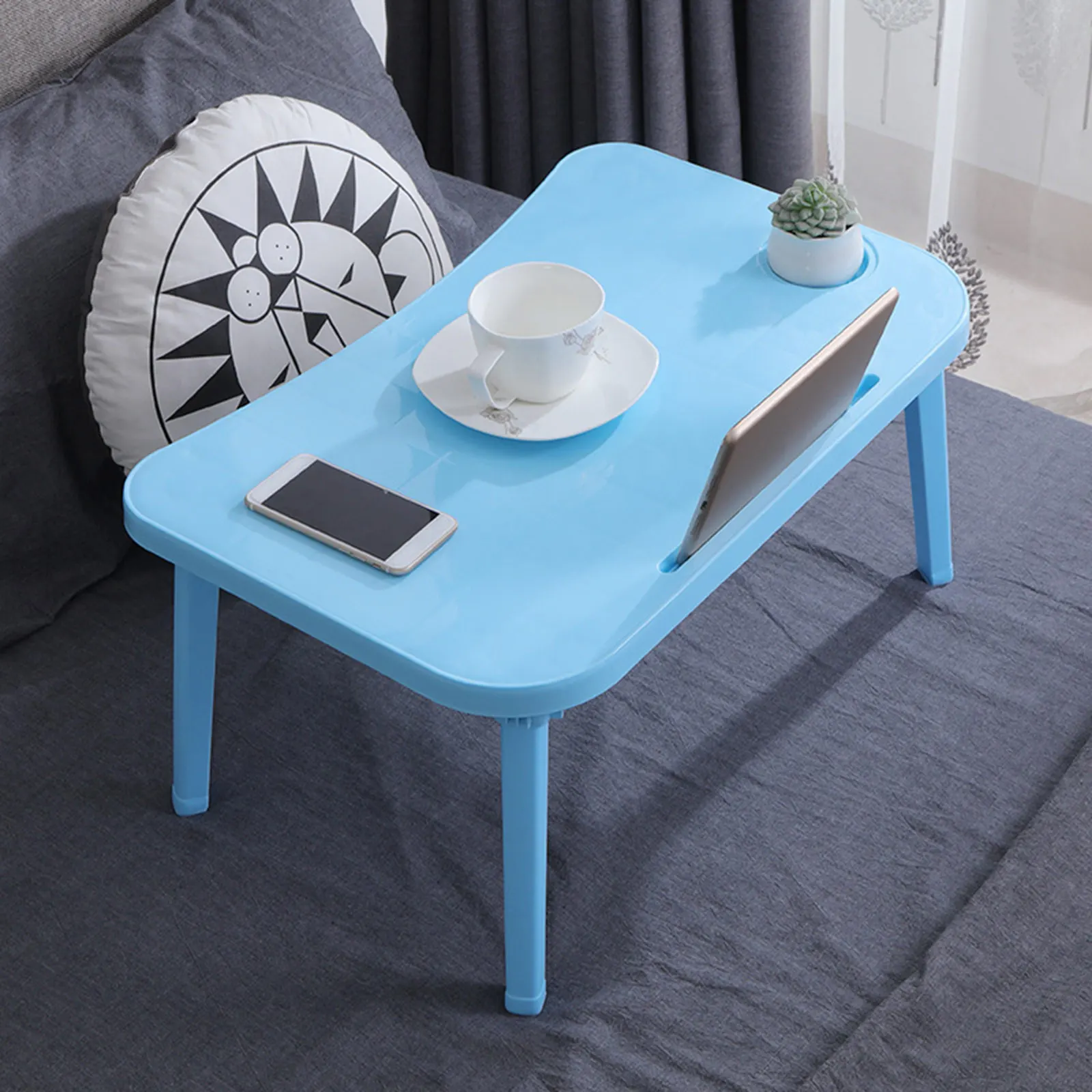 Portable Folding Laptop Stand Holder Kids Study Table Desk Computer for Bed Sofa Tea Serving Children Reading Tool | Мебель
