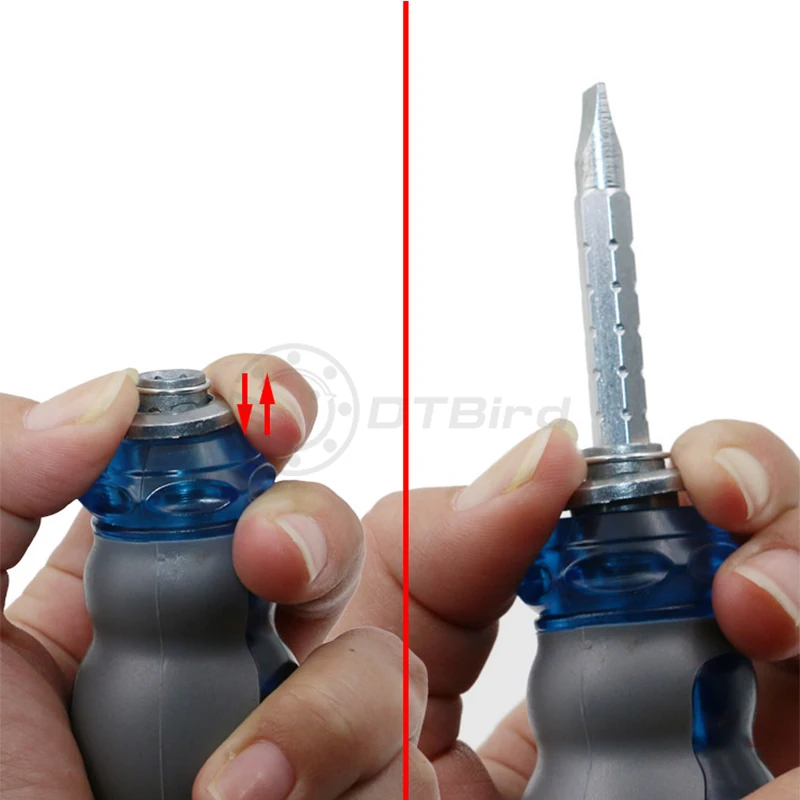 Short Distance Screwdriver CR-V Phillips and Slotted Screw Driver Mini Dual Purpose Scalable Screwdrivers With Magnetic 1 Pcs