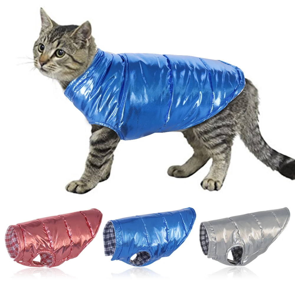 Водонепроницаемый одежда для домашних животных, котов теплая зимняя куртка, пальто с принтами котенка жилет для малых и средних собак кошек французский для бульдога Чихуахуа Pet Костюмы
