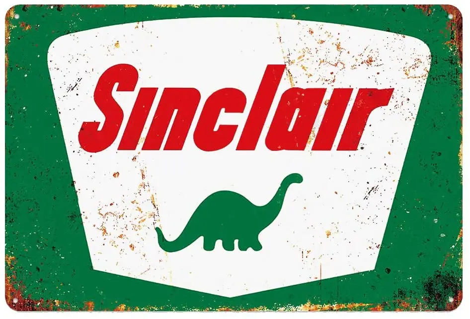 

Standard Sinclair Tin Metal Wall Decoration, Original Design Thick Tinplate Wall Art Sign for Man Cave/Garage