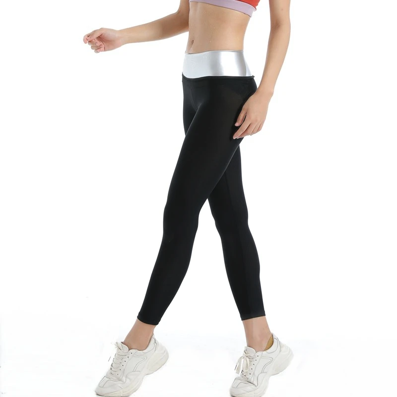 Pantalon de Yoga Legging de Sudation pour Femme Sauna Pantalon Corsaire Favorise la Transpiration Amincissant Pantacourt Sport Yoga Fitness Gym Taille M /à XXL