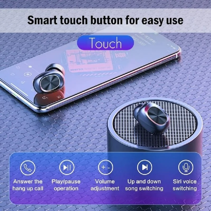 Cewaal Bluetooth наушники 5,0 мини TWS B5 беспроводная гарнитура с сенсорным управлением спортивные наушники стерео беспроводные наушники с зарядным устройством