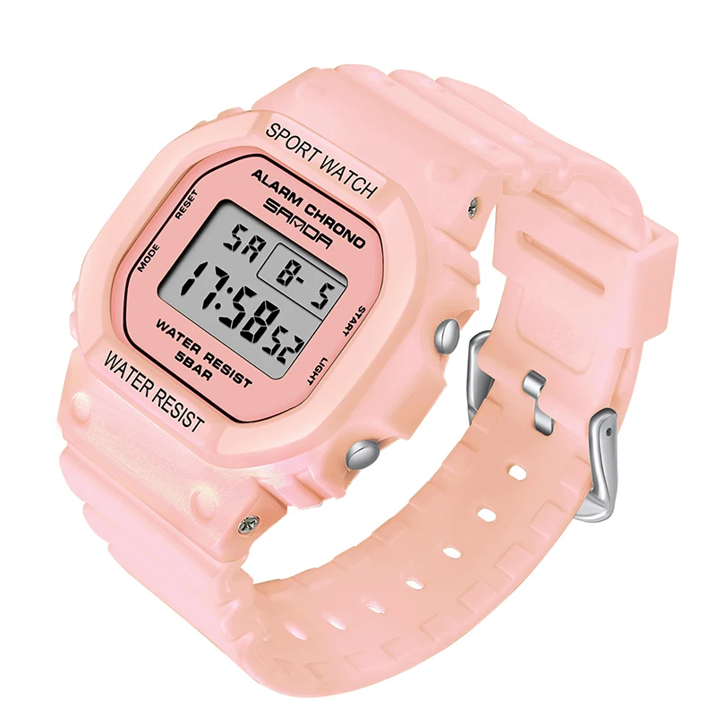 2020 Fashkon New Sanda White Women Sport Watch Matcha Green Waterproof Ladies Jelly Digital Watches Reloj Mujer Relogio Feminino 