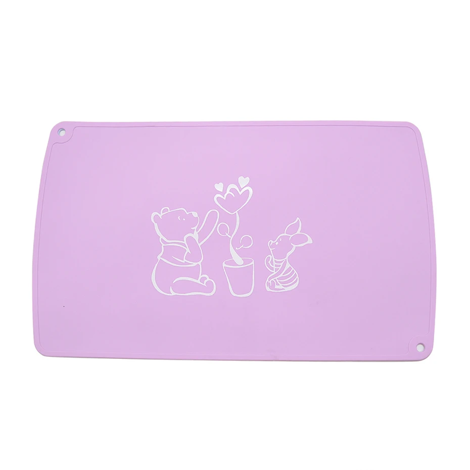 Bear purple Силиконовая подставка для малышей, детский коврик для тарелок, силиконовый коврик для стола, водонепроницаемый Теплоизоляционный кухонный гаджет, легко чистится - Цвет: Bear purple