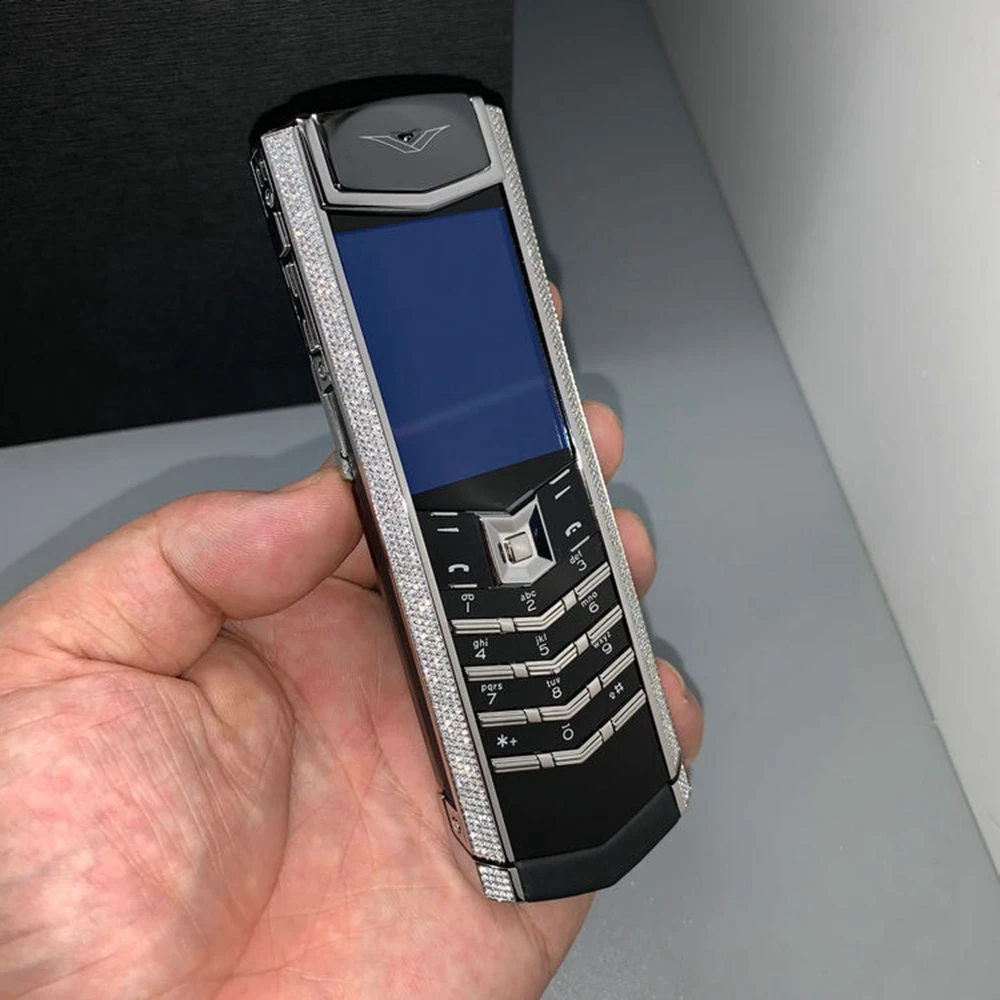 Refurbished Original 1:1 VERTU K8 Mobile Phone Full Diamond Mobile Phone A Noble Gift for Your Noble Wife iphone 8 refurbished