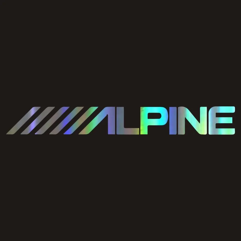 Alpine Автомобильный логотип Автомобильная наклейка светоотражающая Водонепроницаемая крутая наклейка на окна модифицированные аксессуары на заказ для mazda toyota honda bmw - Название цвета: colorful