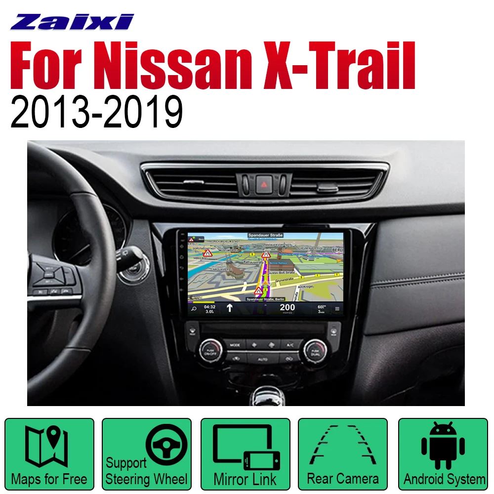 

For Nissan X-Trail Qashqai Dualis Rouge 2013-2019 Accessories Car Multimedia Player Radio HD Screen Stereo GPS Navigation Video