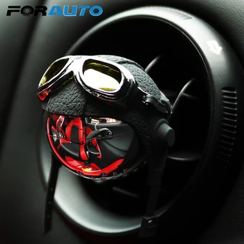 

FORAUTP Car Air Freshener Hanging Car Fragrance Stainless Steel + Leather Airborne Division Design Auto Outlet Perfume Vent Clip
