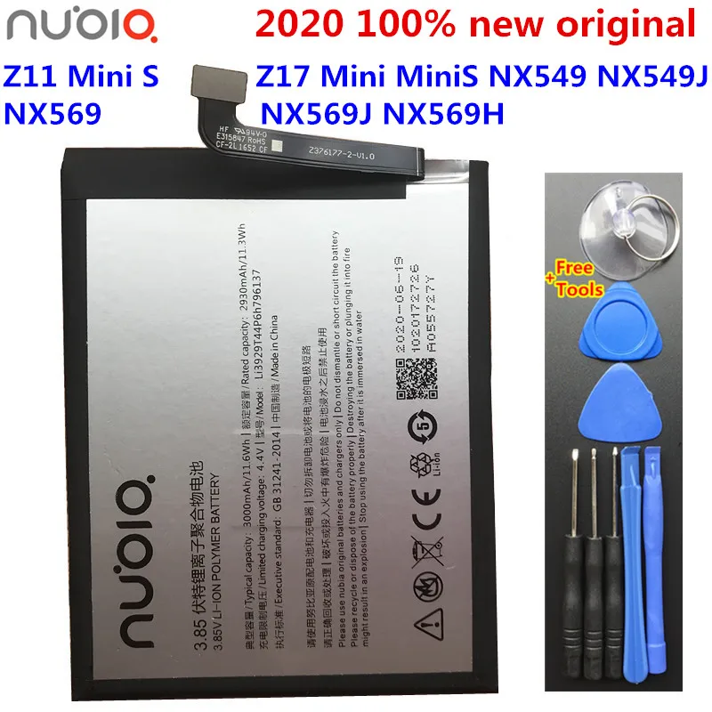 Новый оригинальный аккумулятор 3000 мАч Li3929T44P6h796137 для ZTE Nubia Z11 Mini S Z17 MiniS NX549 NX549J NX569