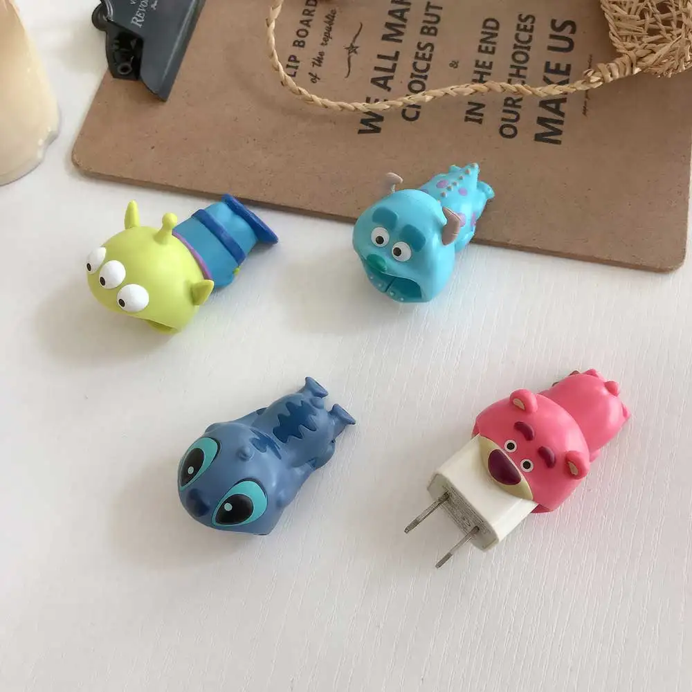 LinXiang клубничный медведь Стич Салли bite USB заглушка чехол для телефона зарядное устройство протектор для i Phone 5V1A заглушка для зарядного устройства