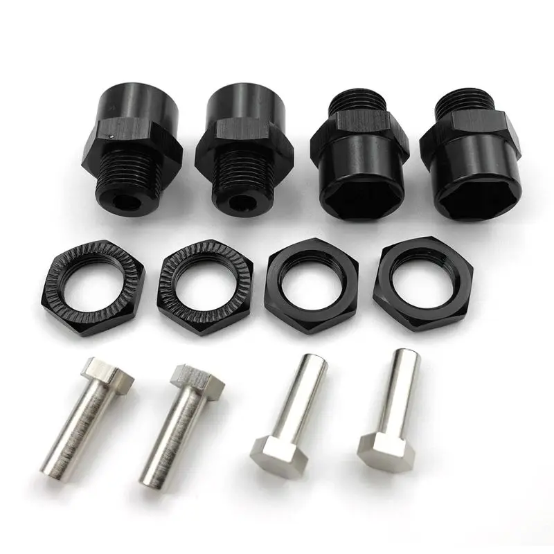 

4Pcs 12mm -17mm Extension Wheel Hex Hub Adapter for 1/10 RC Model Car Conversion Dark Blue/Black/Red