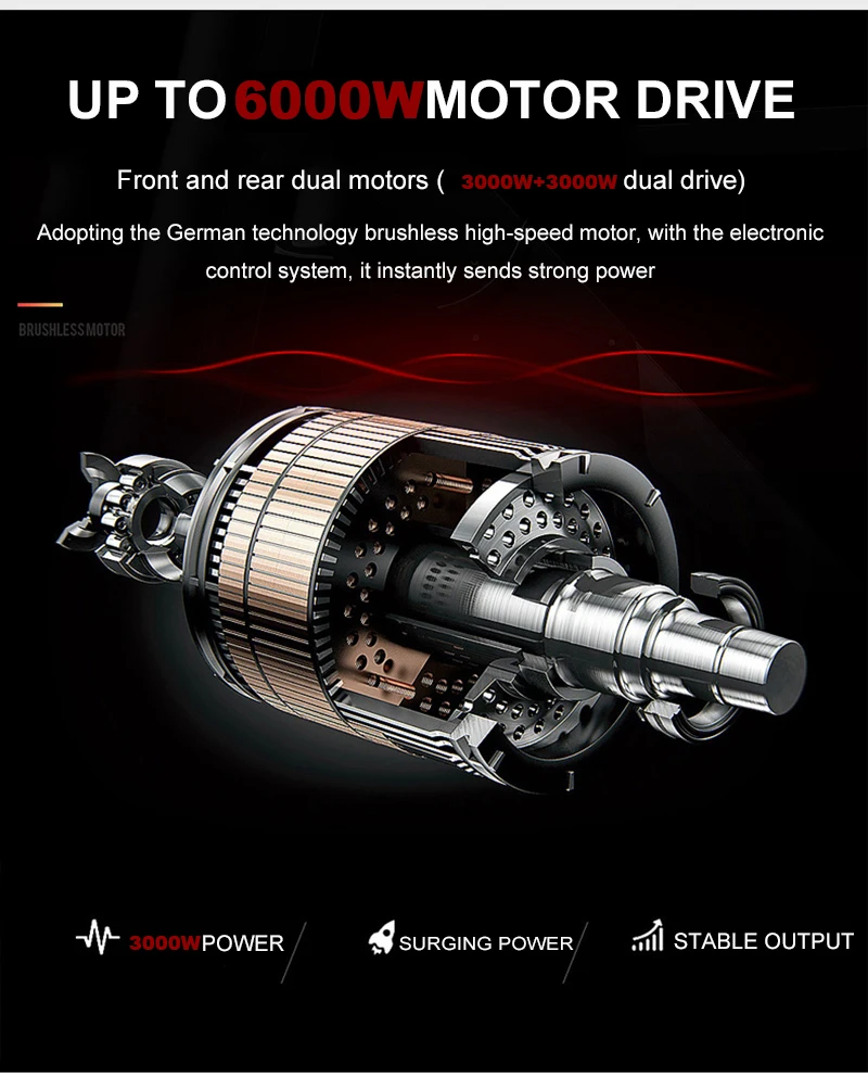 11 дюймов электрический скутер 60v6000w мотор супер внедорожный e-скутер 9 см расширенные внедорожные шины Максимальная скорость 80-95 км/ч