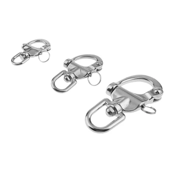

316 Stainless Steel Swivel Snap Shackle Quick Release Buckle for Boat Marine Yacht Sailing 68mm / 88mm / 124mm