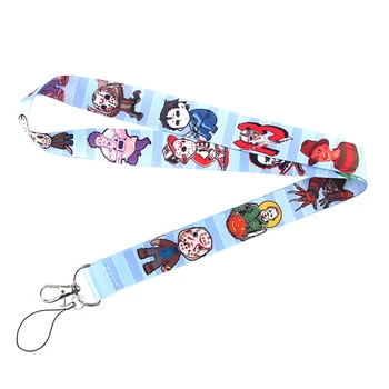 

O455 Wholesale 20pcs/lot Movie Friday The 13th Lanyards Id Badge Rope Chain Necklace Key ID Card Pass Gym Mobile Holder Lanyard