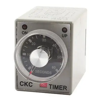 

DC 12V 0-60 Seconds 60s Plastic Housing Delay Timer Time Relay 8 Pin AH3-3