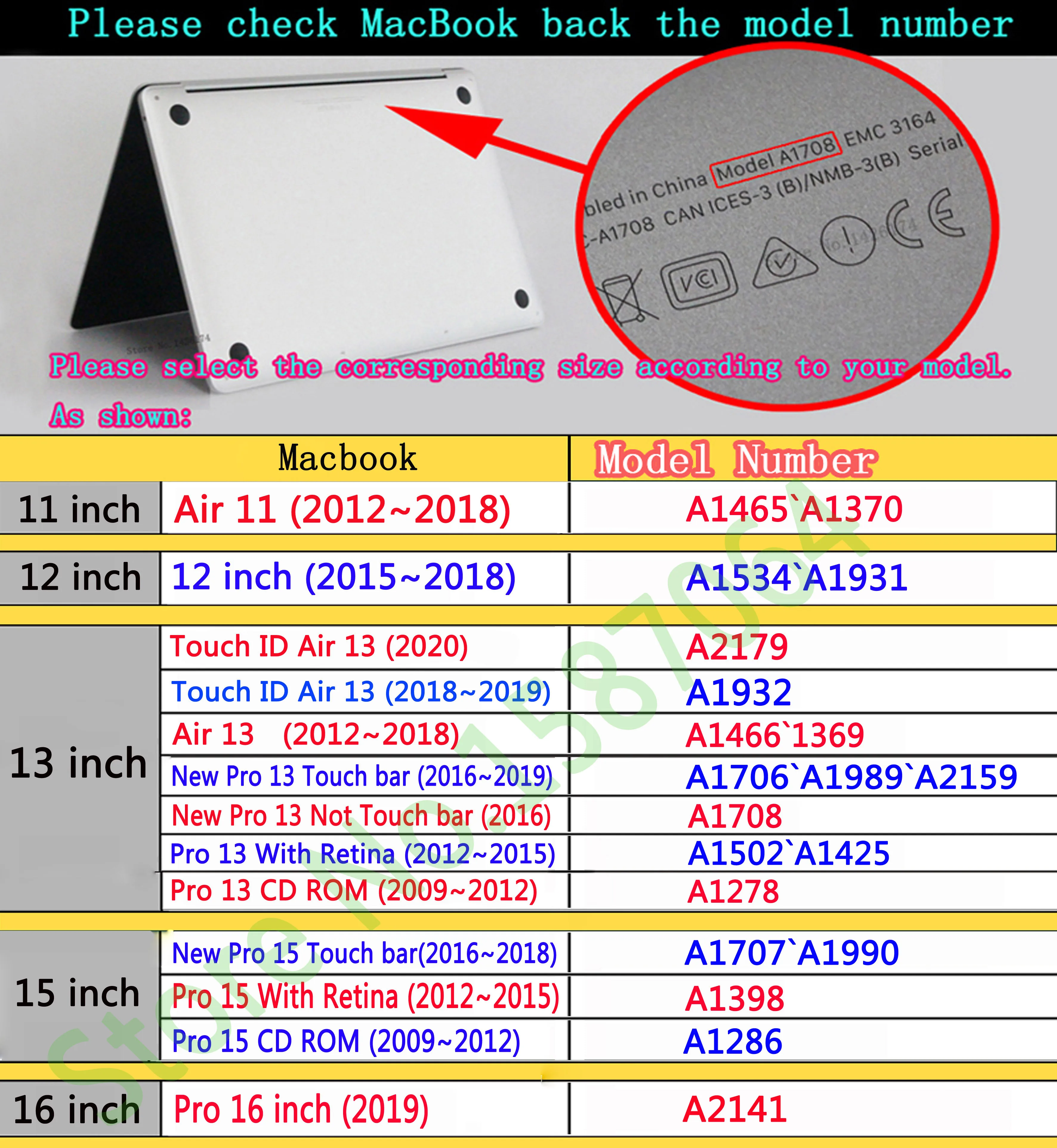 Чехол для ноутбука Apple MacBook Air 13 A1932 A2179 Pro Mac 3 16 дюймов с сенсорной панелью + крышкой
