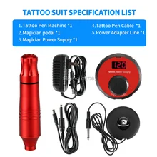 Профессиональный набор для татуировки, роторная машина, пистолеты, иглы для начинающих, набор для татуировки, мощный Supply-C0