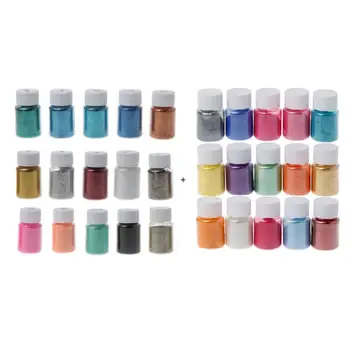 

30 Pcs/set DIY Handmade Pearlescent Powder Glitter Silicone Epoxy Mold Accessory