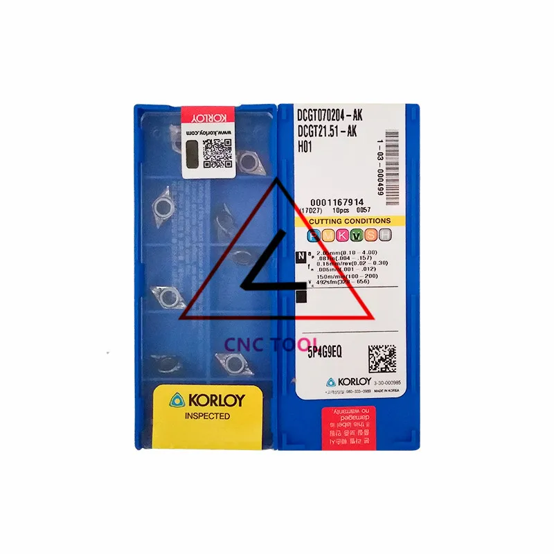 

DCGT070204-AK H01 10pcs Original Korea KORLOY Cutting Tool