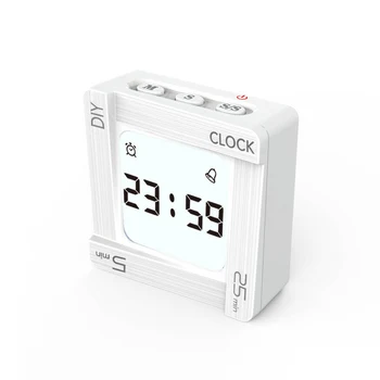 

Digital LCD Alarm Clock DIY Custom Setting Timer Flip Vibration Reminder Time Countdown Alarm Clock Bedroom Desk Supplies