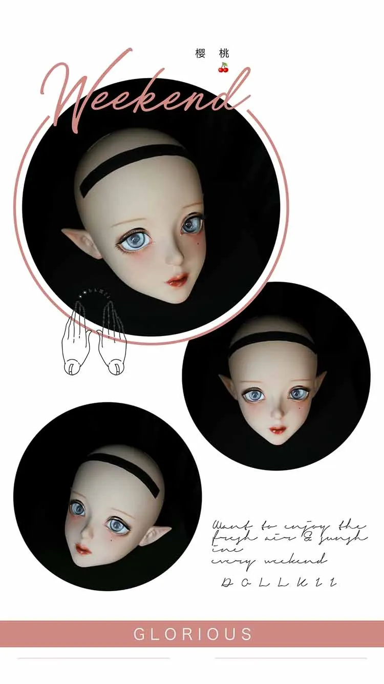 Dollkii 20) Женская Девушка кремнезема смола косплей BJD переодевание крест кигуруми Голова маска Аниме ролевые игры вечерние кукла Трансвестит маска