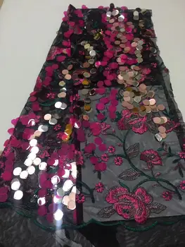 

In 2020, high quality large sequined lace fabric of lacy fabric with colorful Latin clothing net YYZ678322