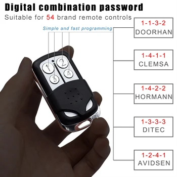 

Rolling code garage gate remote control for ALLMATIC DEA ECOSTAR ERREKA DOORHAN CARDIN S449 AVIDSEN MERLIN+ M832 BENINCA SEAV