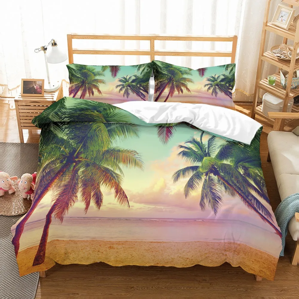 

Seaside/Starry Sky Duvet Cover Set Super Microfiber Adults Kids Wide View Bedding Pillowcase Double Queen King Size Room Decor