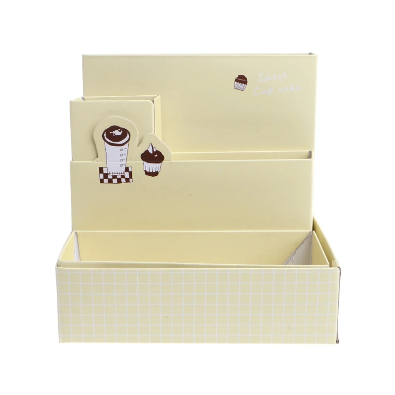 

Paper Board Storage Box Desk Decor Stationery Makeup Cosmetic Case Organizer DIY