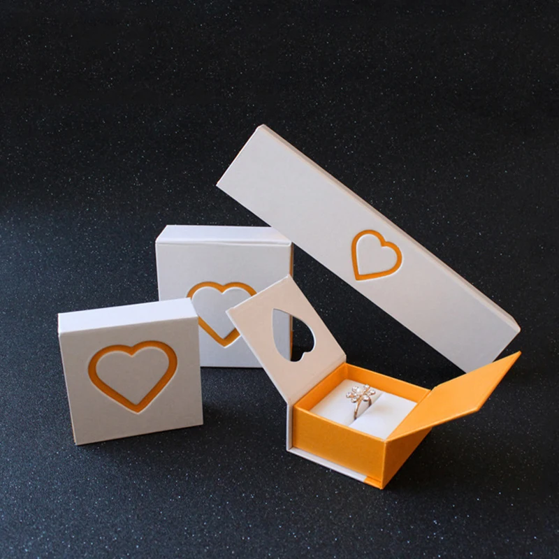 

New Jewelry Organizer Box Special Paper for Wedding Packaging Rings Pendants Bracelets Necklaces Gift Foldable Case