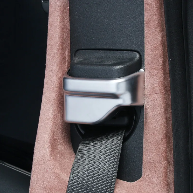 

Car Styling Seat Safety Belt Cover Decoration Sticker For Mercedes Benz C W205 E W213 GLC X253 Class Interior Accessories