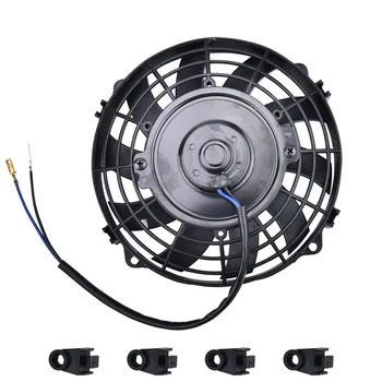 

ESPEEDER 7 Inch Black 12V 80W Electric Universal Auto Cooling Radiator Fan Hot Rad Mounting Kit