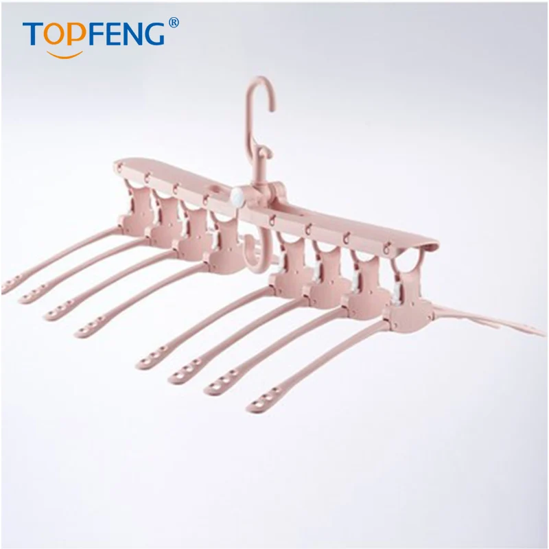 TopFeng Нескользящая многофункциональная волшебная вешалка для костюма, 8 штук Соединённых вешалок для одежды, экономия пространства гардероба Ассорти со