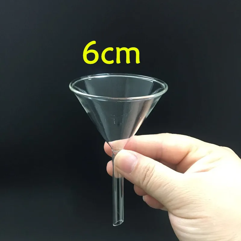 2 개/대 유리 삼각형 깔때기 고품질 높은 붕규산 분리기 깔때기 30mm/40mm/50mm/75mm