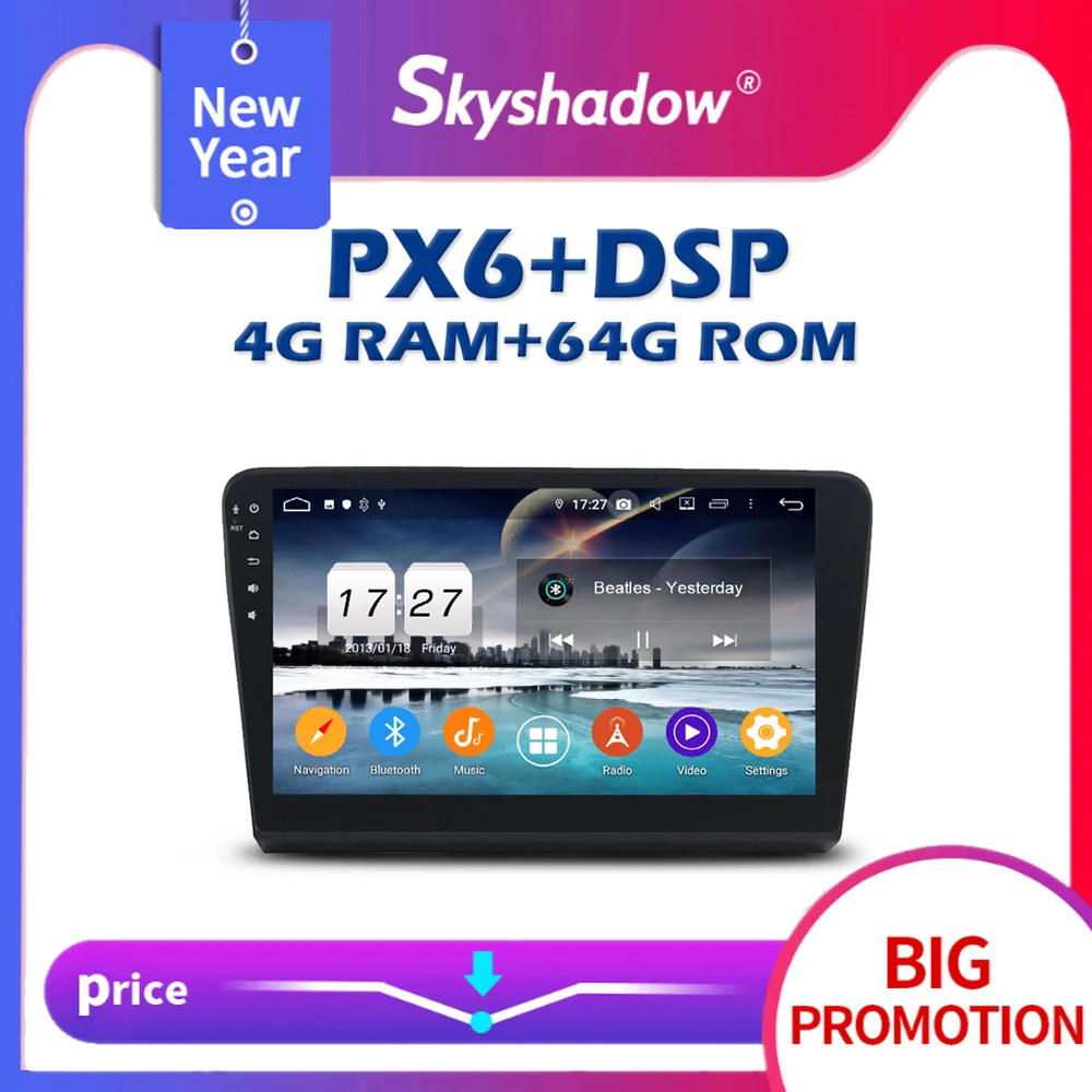 PX6 автомобильный dvd плеер DSP Android 10 0 4 Гб + 64 HD IPS GPS карта RDS Авто радио wifi Bluetooth 5 для VW