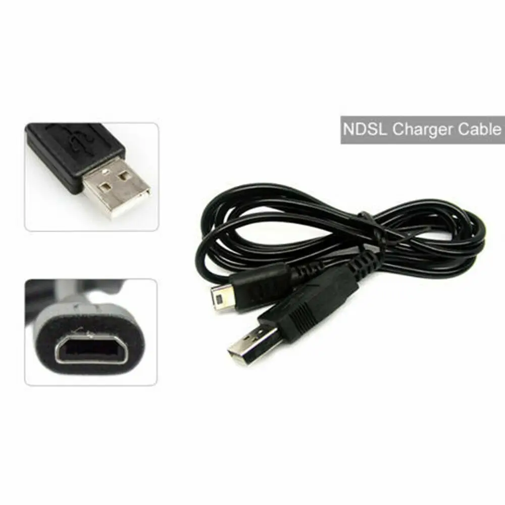 påske Hæderlig repræsentant Baaqii Usb Charging Charger Cable For Nintendo Ds Lite Ndsl Transmits The  Data 119cm Black Easy To Carry Durable In Use Ga0212 - Usb Receiver Adapter  - AliExpress