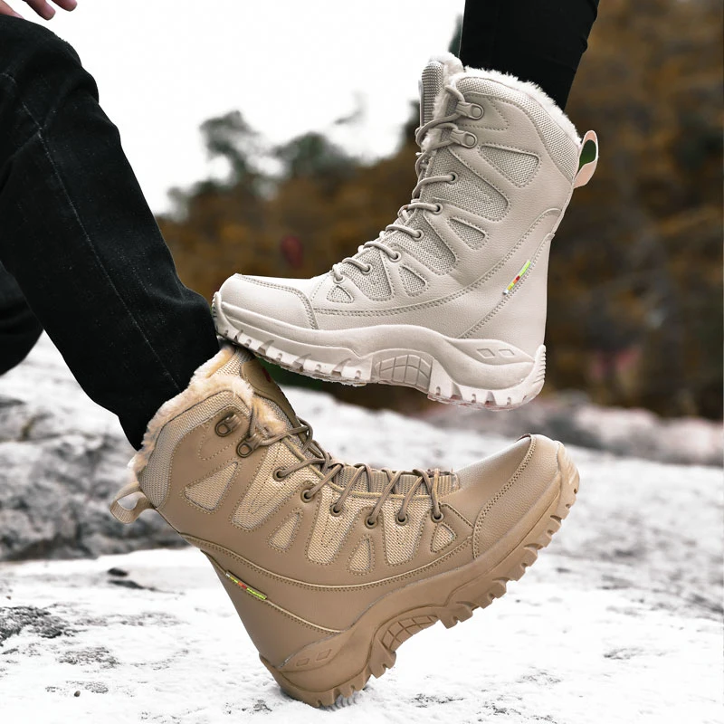 Brand Mens Boots Special Force Mens Military Boots Outdoor  Mens Tactical Boots Plush Warm Womens Snow Boots Botas Militares