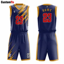 Сделайте свой собственный дизайн баскетбольная форма Клубная тренировочная синяя баскетбольная майка