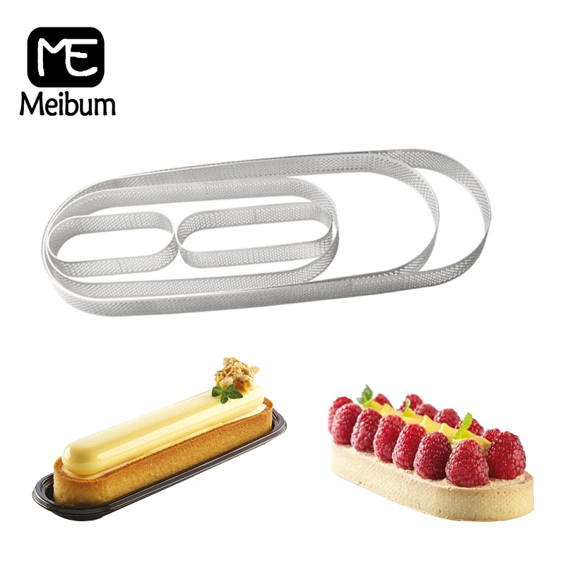 Meibum 5 размер Овальный из нержавеющей стали Tart кольцо фруктовый крем пирог выпечка инструмент французский десерт пиццы замороженный сырный мусс форма для торта