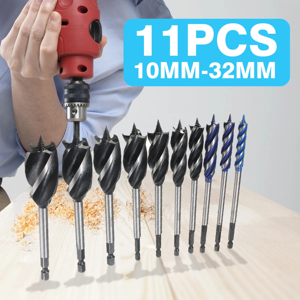 Набор сверл для работы по дереву 10 32 мм|Сверла| |