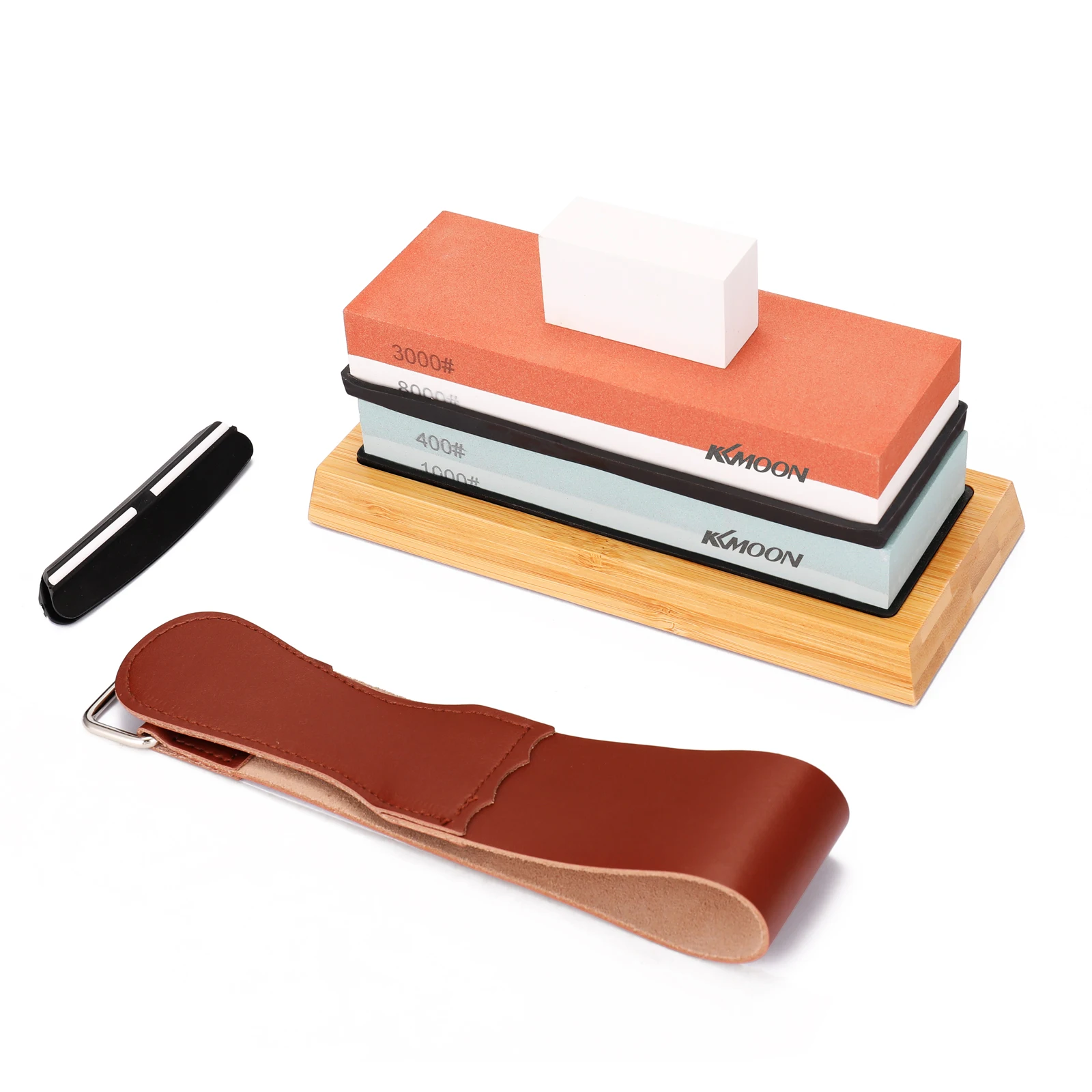 400#/1000# 3000#/8000# Grit Premium Whetstone Cut Sharpening Stone Set Sharpener for All Blade Non Slip Base Cutter Sharpener