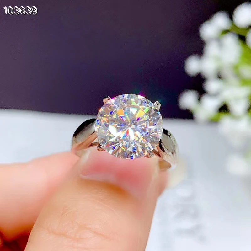 Ювелирные изделия CoLife класса Люкс 5ct D Цвет Муассанит кольцо для свадьбы 11 мм