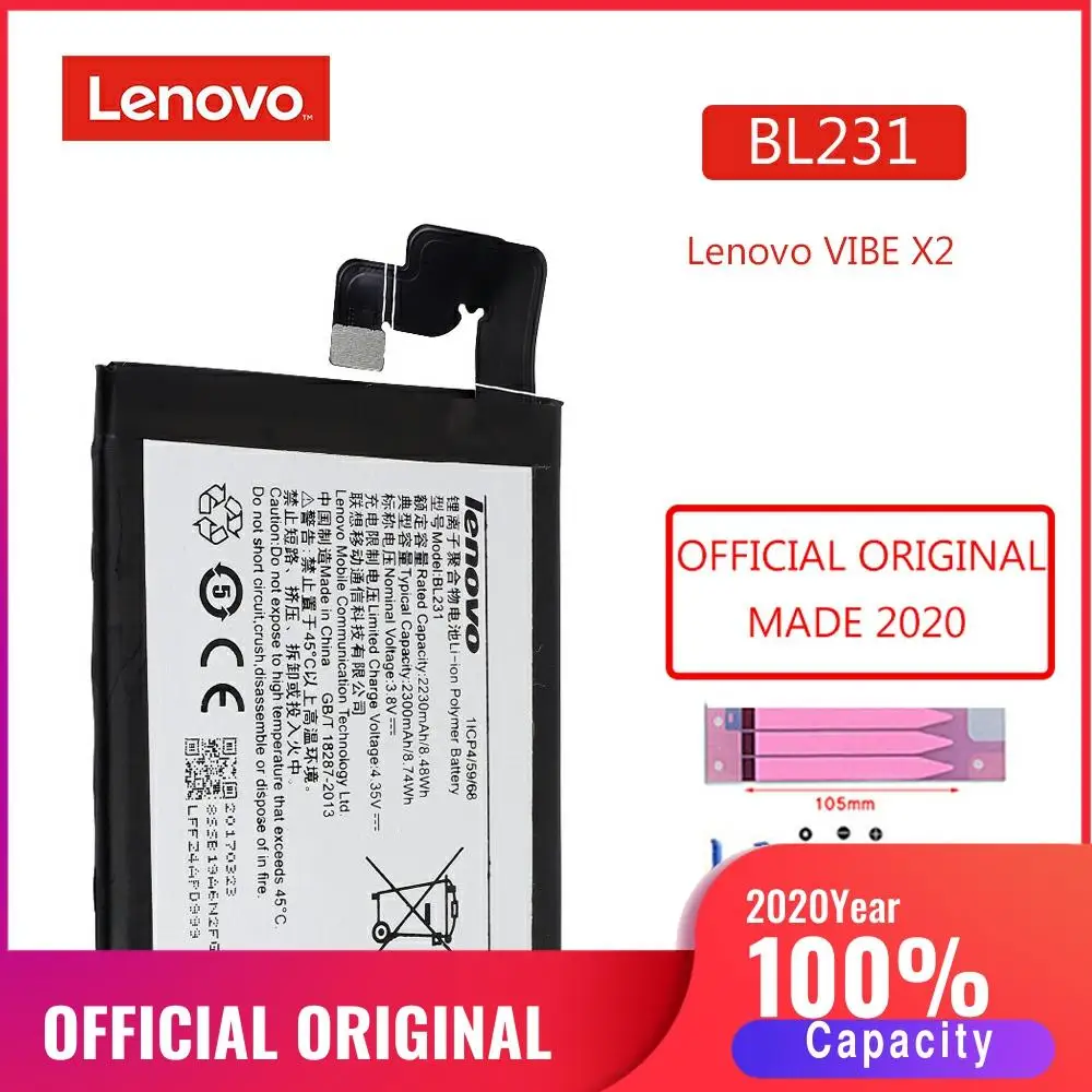 BL231 Оригинальный аккумулятор для телефона Lenovo VIBE X2 S90 S90u 2300 мАч|Аккумуляторы
