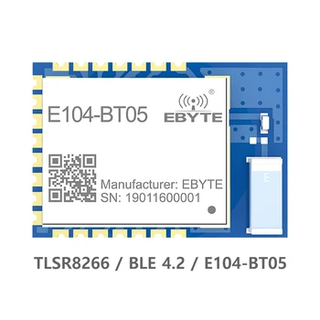 

TLSR8266 Bluetooth Wireless module 2.4Ghz 8dBm ebyte E104-BT05 SMD IO Port Serial Data Transparent Transmission PCB antenna