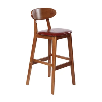 

Solid wood bar stool creative simple European bar chair front desk bar stool home light luxury high stool