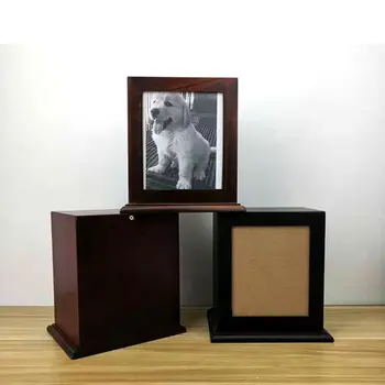 

Simple Photo Frame Wood Pet Cremation Urn for Ashes Perfect Resting Place