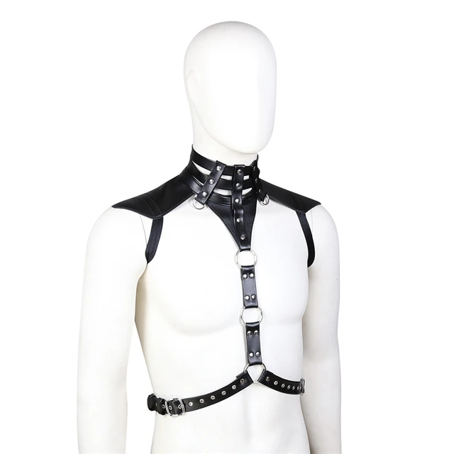 Men's Leather Body Harness Belts Straps Fetish Rave Costumes Gay Sex  Clothing Punk Gothic Fashion Chest Shoulder Harness Tops - AliExpress
