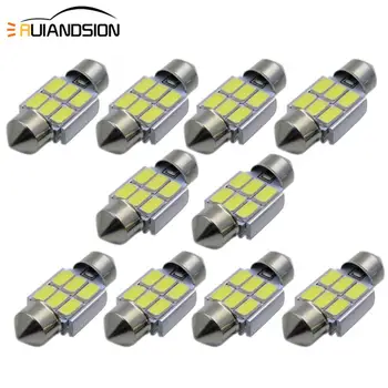 

10x 1.8W 12V Festoon 31mm C5W 5630 6smd Canbus LED Car Dome Light White Auto Interior Reading Lamp Licence Plate Bulb