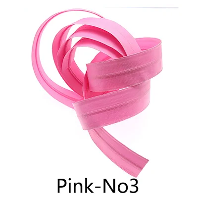 Meetee, 2 метра, 3#5#, нейлоновая катушка, Водонепроницаемая молния, цветная кодовая обратная молния, с слайдером, сделай сам, для одежды, для улицы, сумки, швейные принадлежности - Цвет: Pink-No3