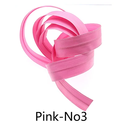 Pink-No3 Meetee, 2 метра, 3#5#, нейлоновая катушка, Водонепроницаемая молния, цветная кодовая обратная молния, с слайдером, сделай сам, для одежды, для улицы, сумки, швейные принадлежности - Цвет: Pink-No3